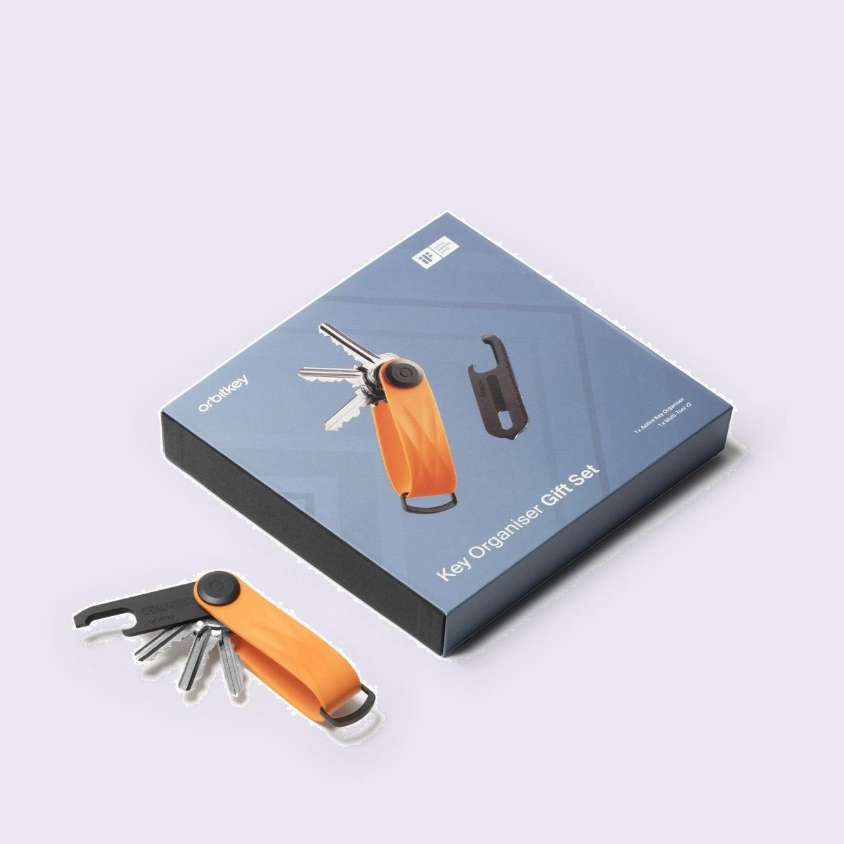 Orbitkey Key Organiser Active Tangerine + Multi-tool V2 Set