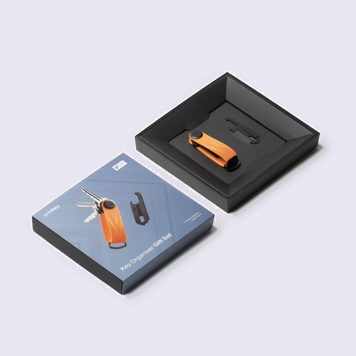 Orbitkey Key Organiser Active Tangerine + Multi-tool V2 Set