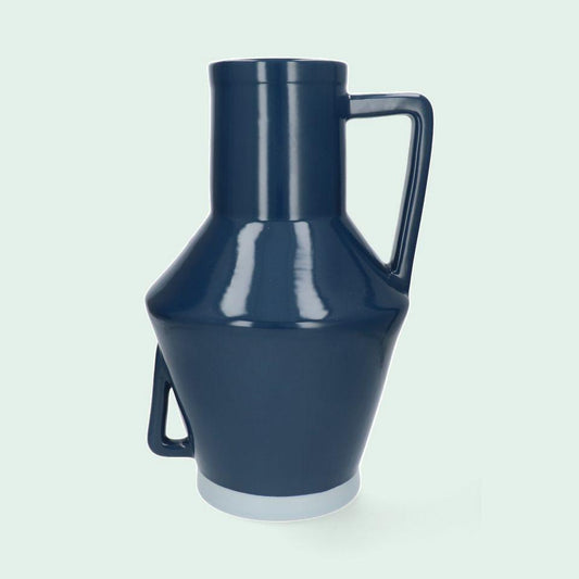 Return to Sender vaas met handvat 45 cm petrol