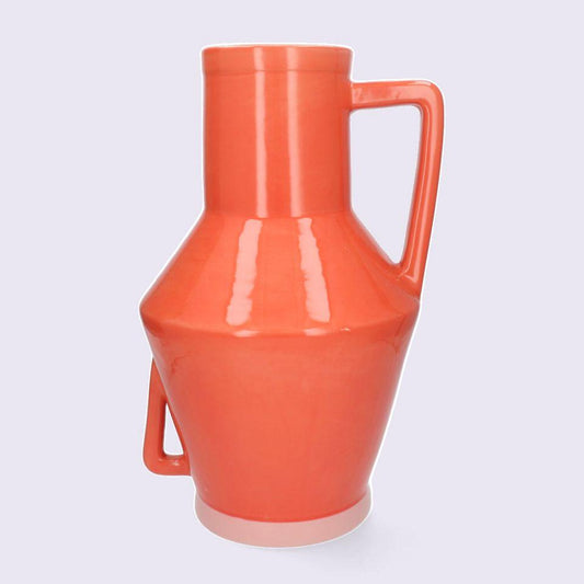 Return to Sender vaas met handvat 45 cm koraalrood