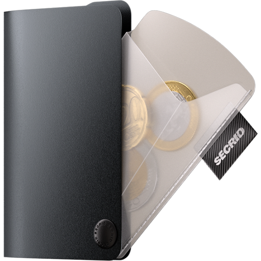 Secrid Coinpocket transparant half geopend