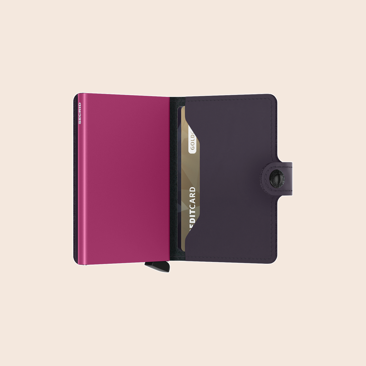 Secrid Miniwallet Matte Dark Purple Fuchsia indeling