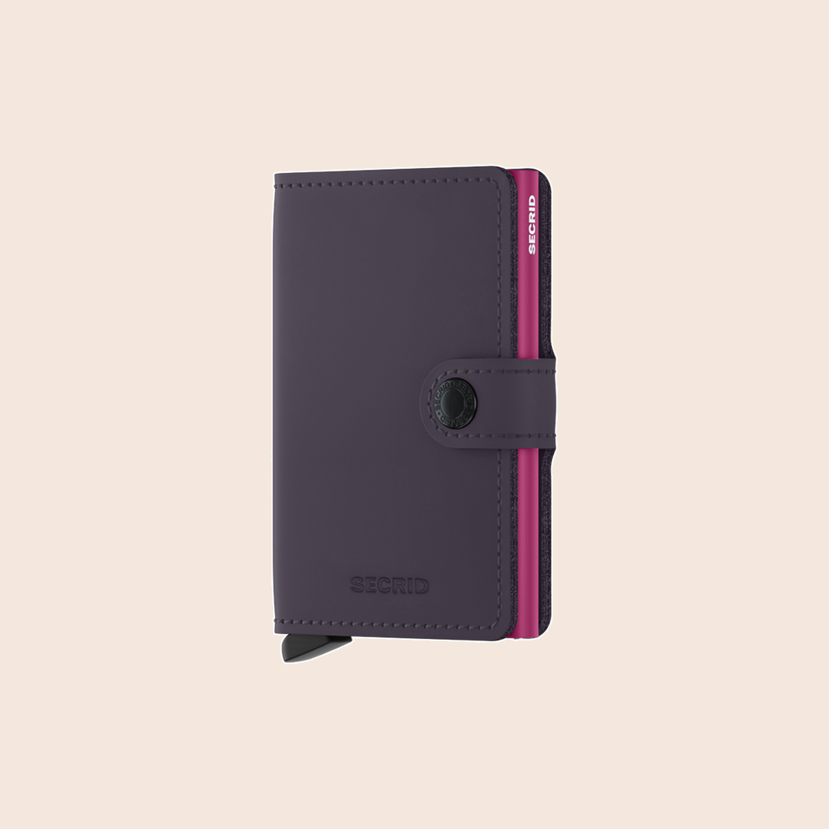 Secrid Miniwallet Matte Dark Purple Fuchsia voorkant