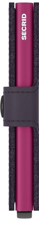 Secrid Miniwallet Matte Dark Purple Fuchsia zijaanzicht