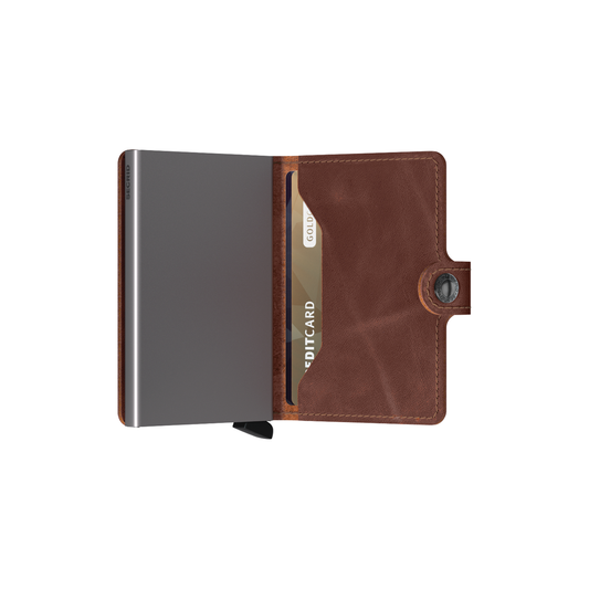 Secrid Miniwallet Vintage Brown indeling