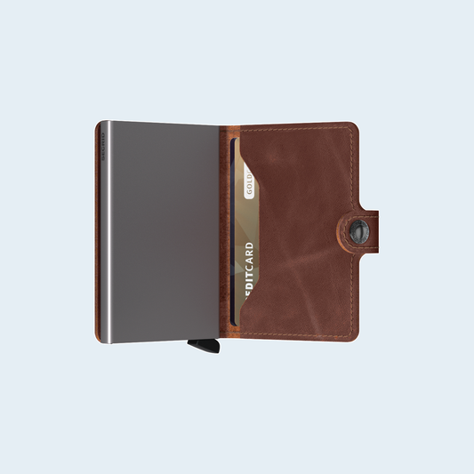 Secrid Miniwallet Vintage Brown indeling