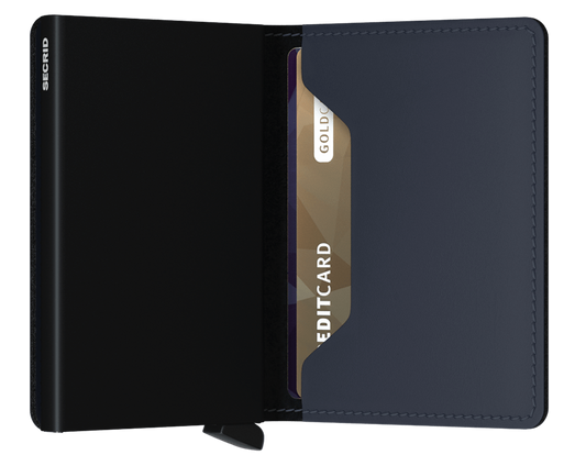 Secrid Slimwallet Matte Nightblue indeling