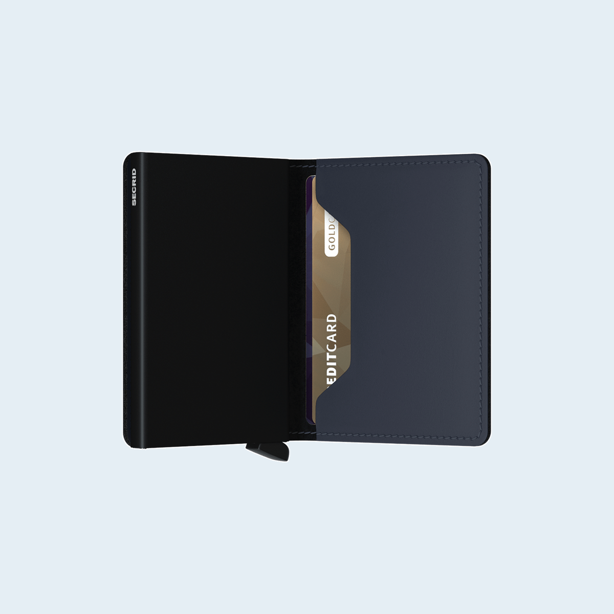 Secrid Slimwallet Matte Nightblue indeling