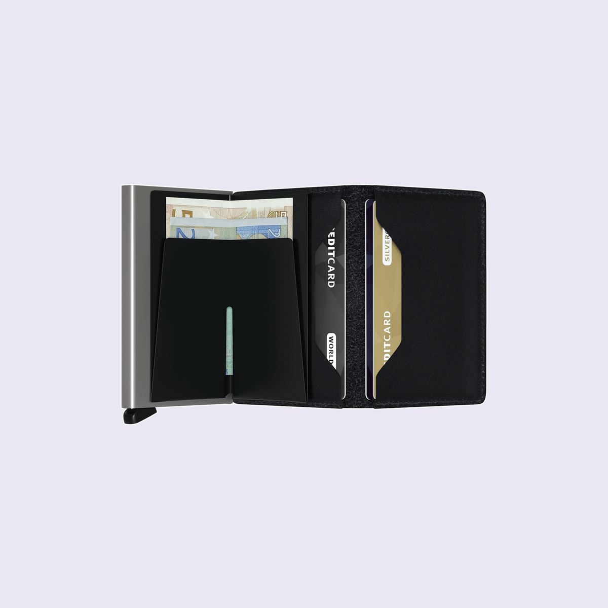 Secrid Slimwallet Original Black geopend