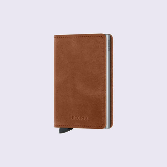 Secrid Slimwallet Vintage Cognac-Silver voorzijde