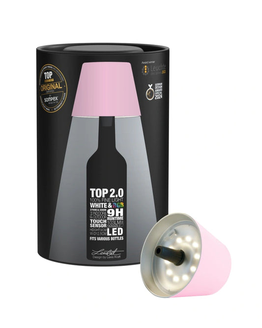 TOP 2.0 RGBW flesverlichting oplaadbaar - Roze - detailfoto