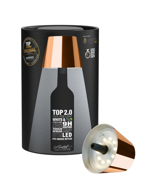 TOP 2.0 RGBW flesverlichting oplaadbaar - Koper - detailfoto