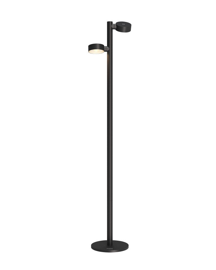 Sompex RONDA zwart oplaadbare vloerlamp 2-lichts - detailfoto