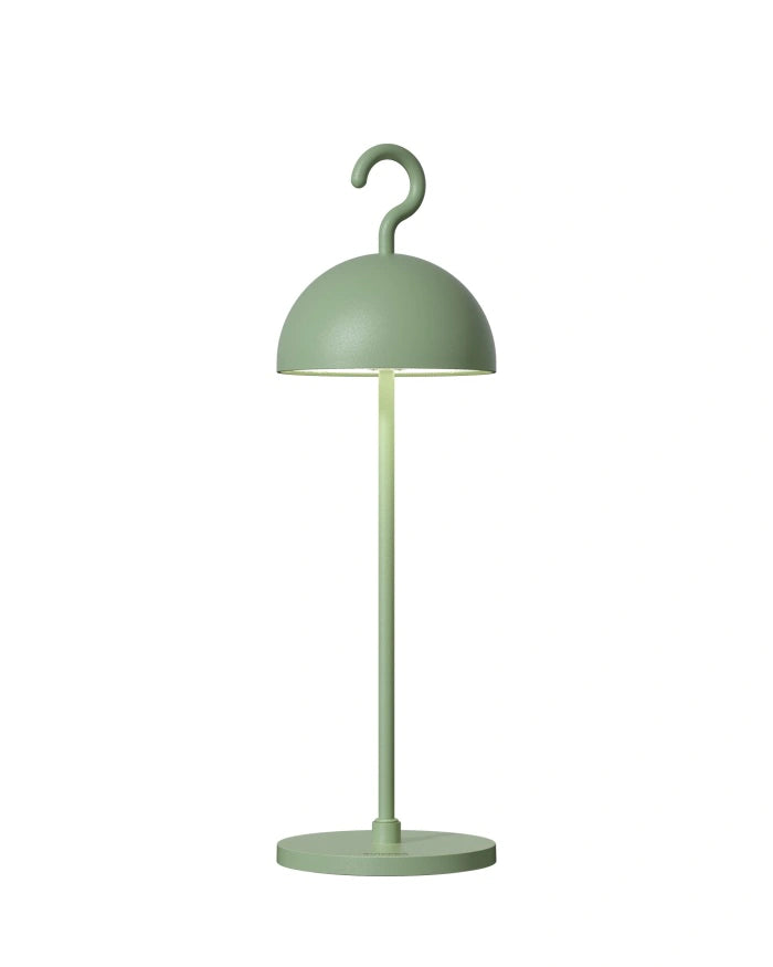 Sompex HOOK oplaadbare tafellamp in olijfgroen