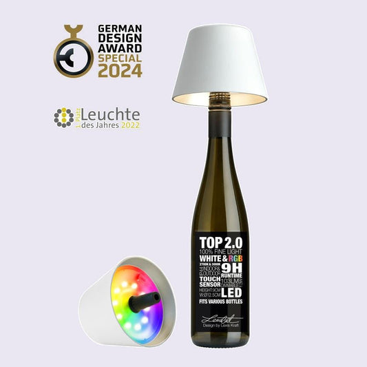 Sompex TOP 2.0 oplaadbare flessenlamp – Wit