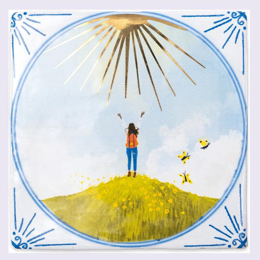 StoryTiles Face the sunshine keramische tegel 10x10 cm