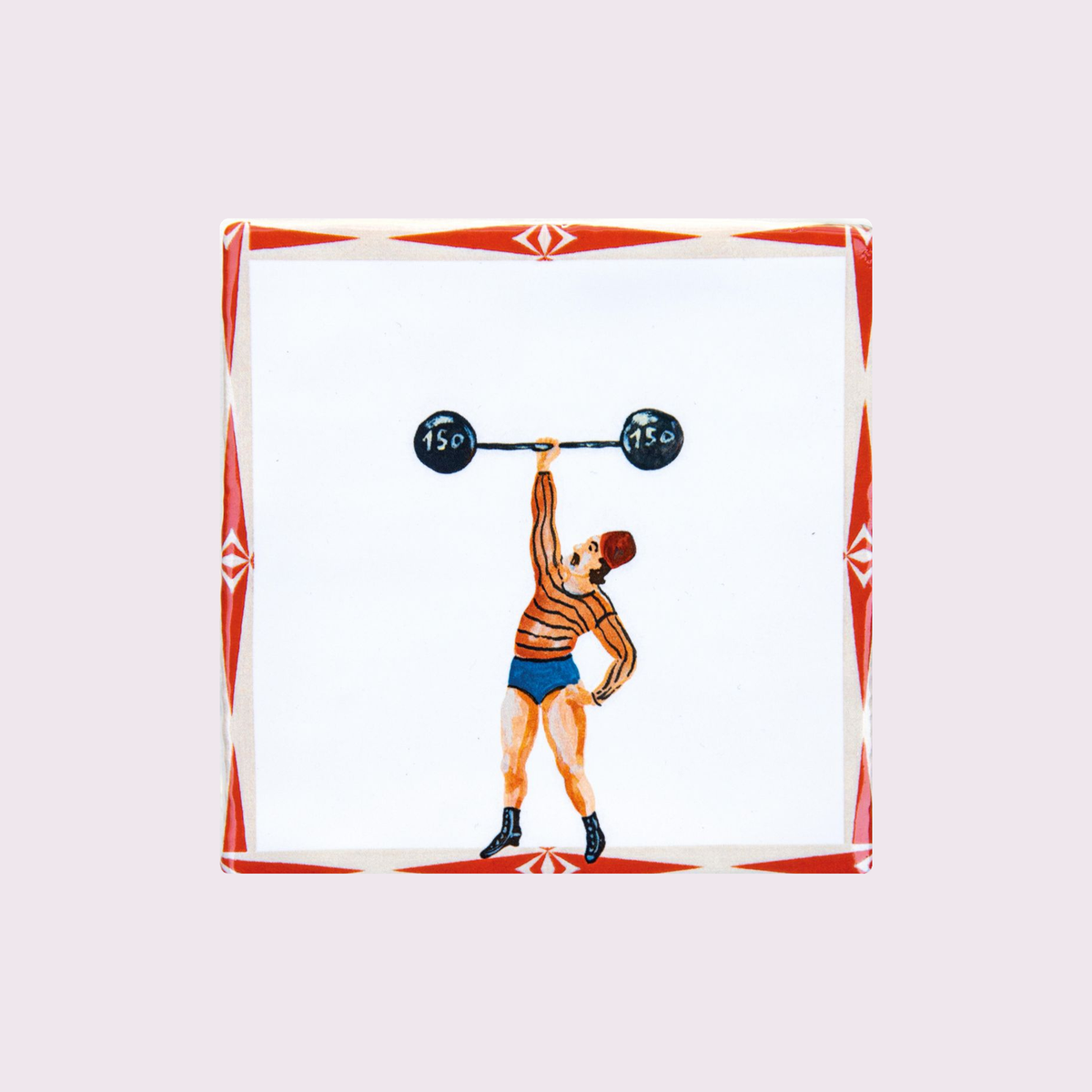 StoryTiles You're the strongest, keramische tegel 10 x 10 cm op zachte pastelachtergrond