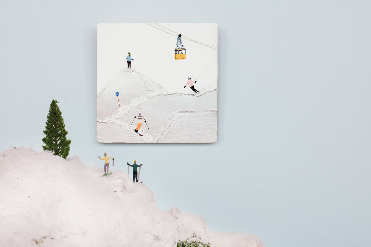 StoryTiles Wintersport tegel als wanddecoratie