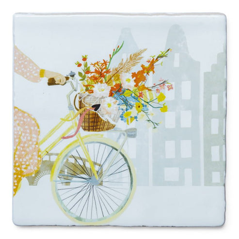 Joie dans un panier à vélo