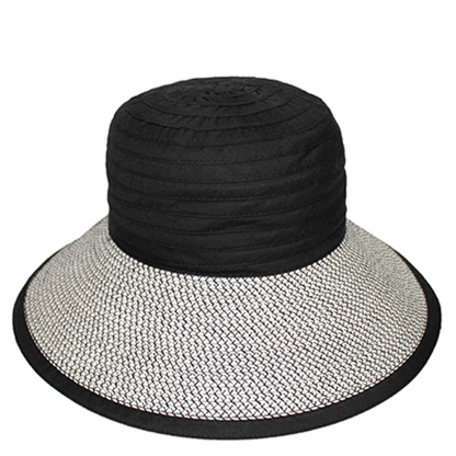 Audrey classic black/white zonnehoed