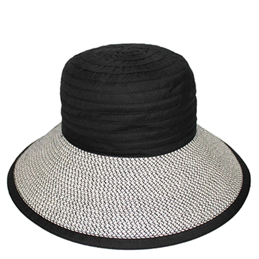 Audrey classic black/white zonnehoed