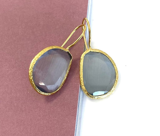 Chic Le Freak Cateye oorbellen - grijs in grijs - foto 2