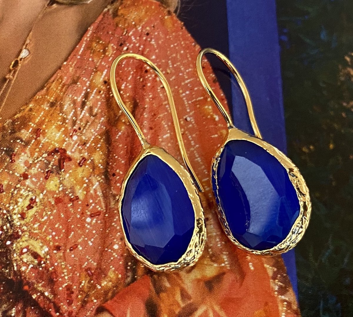 Chic Le Freak Cateye oorbellen - kobaltblauw in kobaltblauw