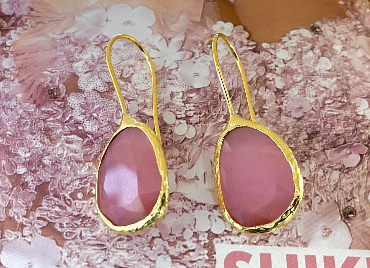 Chic Le Freak Cateye oorbellen - roze in roze - foto 2