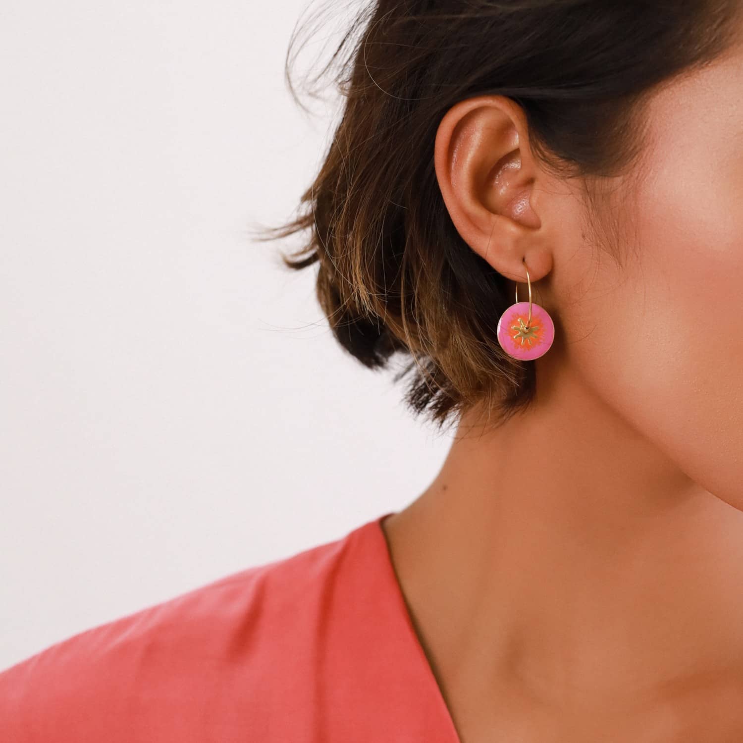 Franck Herval Esprit Boheme Osa Creole with Metal Disc Fuchsia afbeelding 2