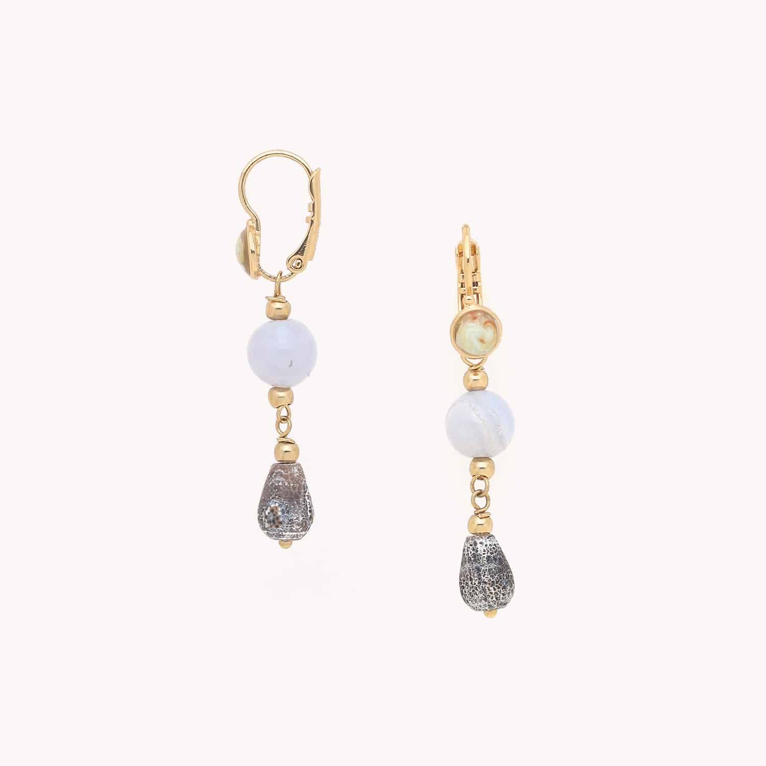 Nature Bijoux Drizzling Chalcedony Earrings afbeelding 2
