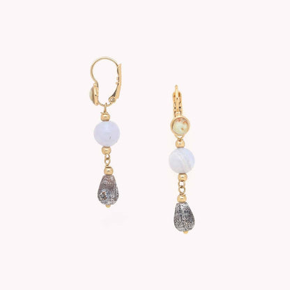 Nature Bijoux Drizzling Chalcedony Earrings afbeelding 2