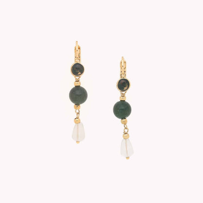 Nature Bijoux Drizzling Aventurine Earrings afbeelding 1