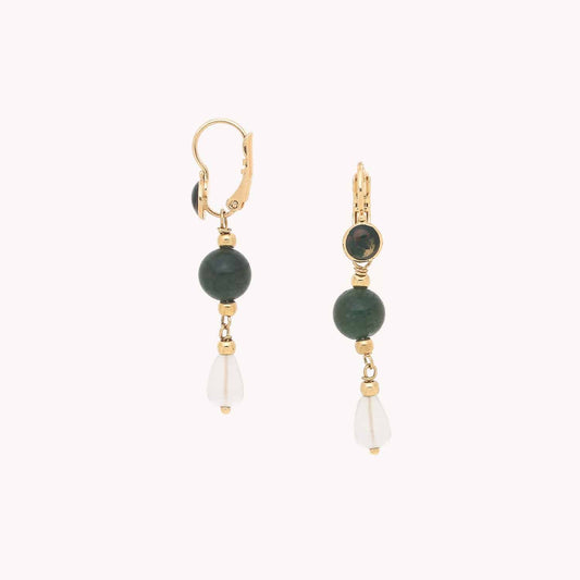 Nature Bijoux Drizzling Aventurine Earrings afbeelding 2