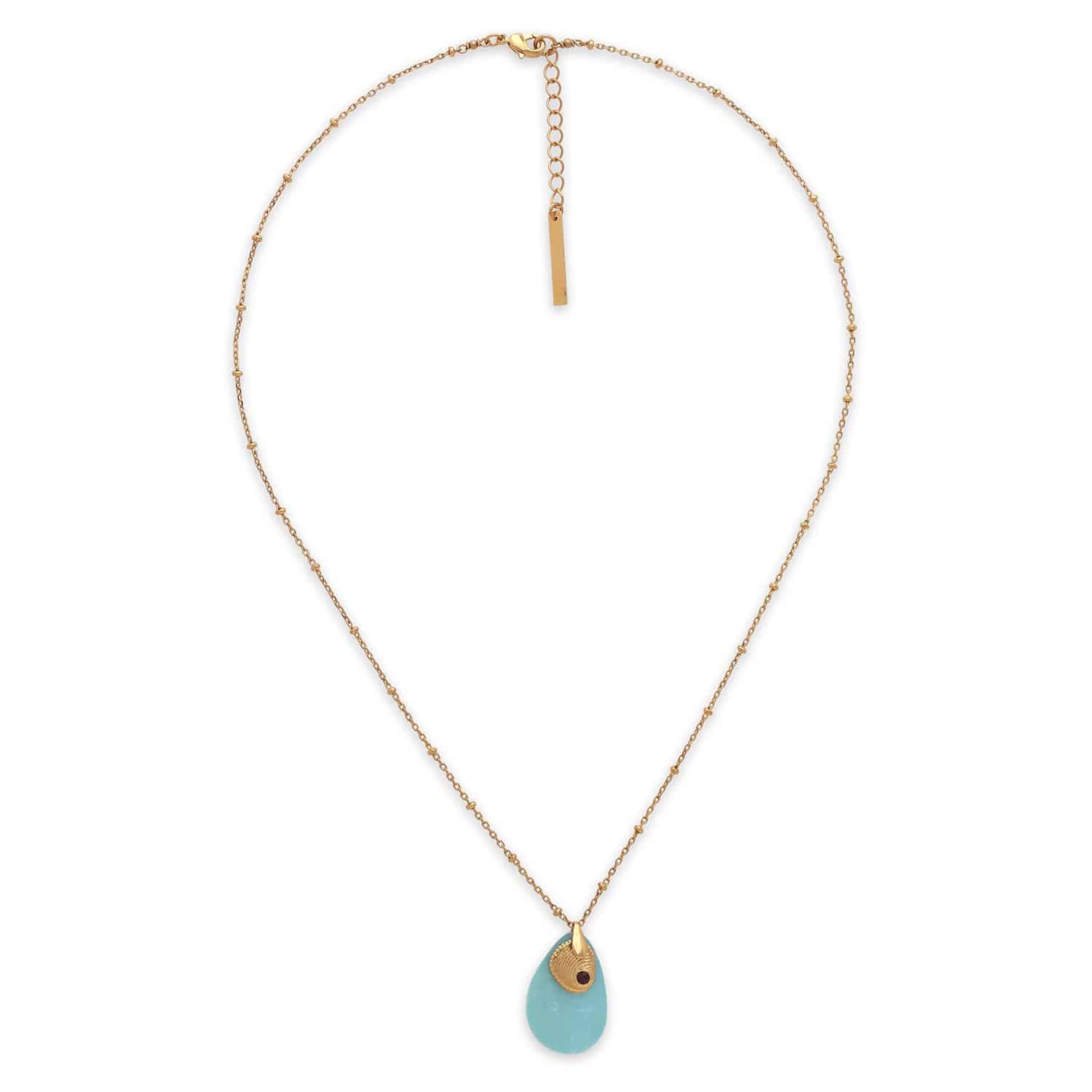 Franck Herval Laly Thin Chain Necklace Blue afbeelding 1