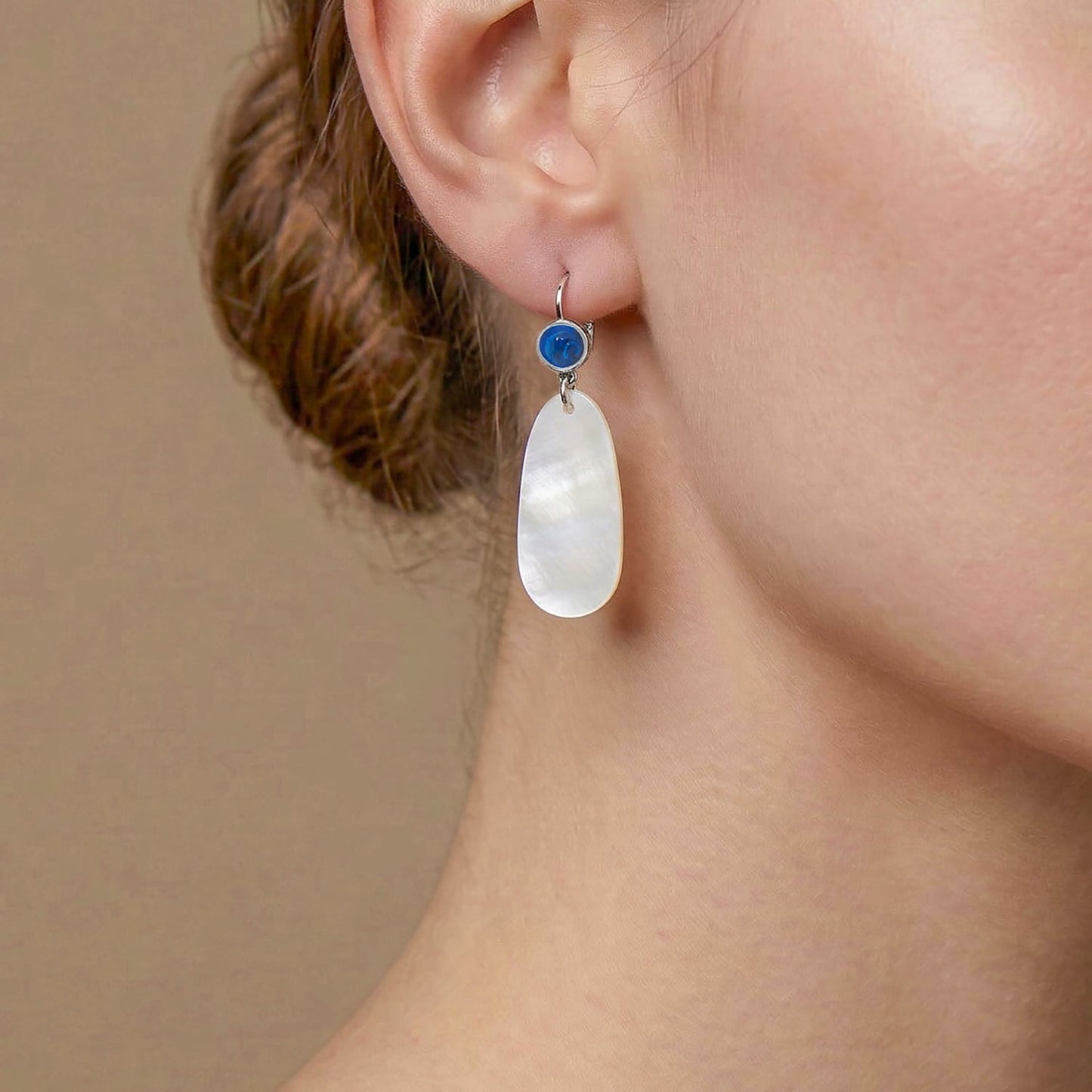 Nature Bijoux Pacifico Pink Shell Lapiz Earrings afbeelding 2