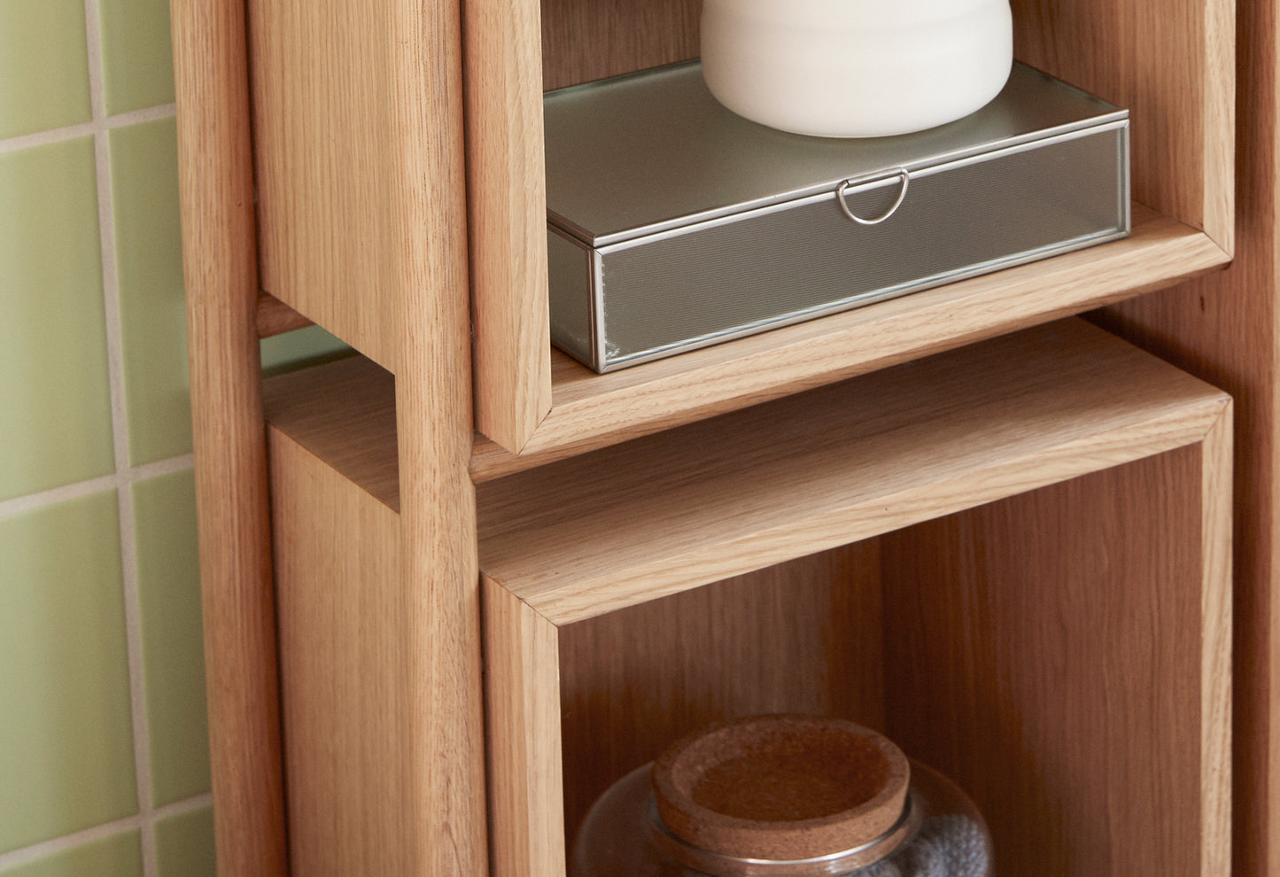 Ripple Glass Boxes Nickel (set of 3)