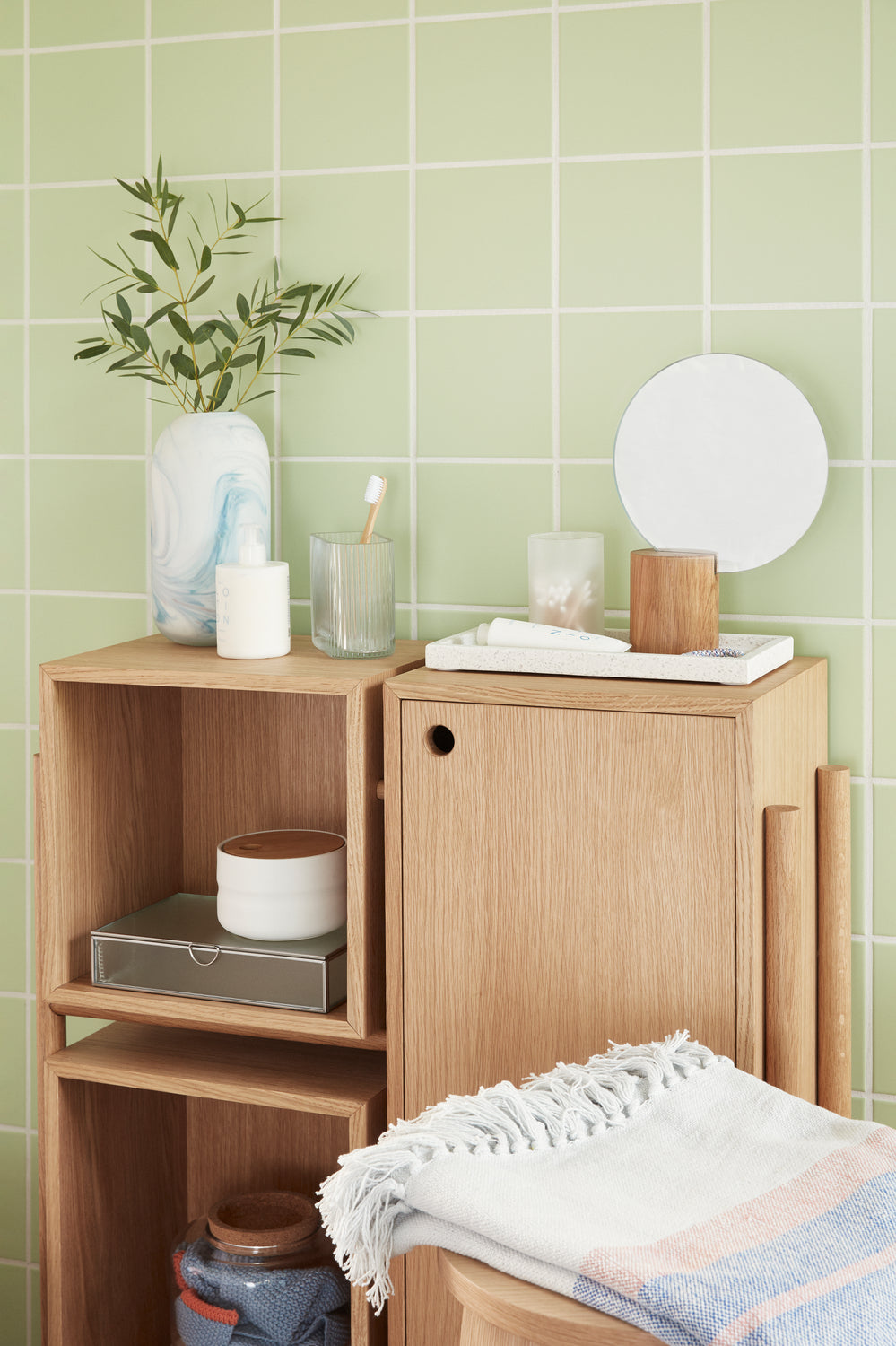 Ripple Glass Boxes Nickel (set of 3)