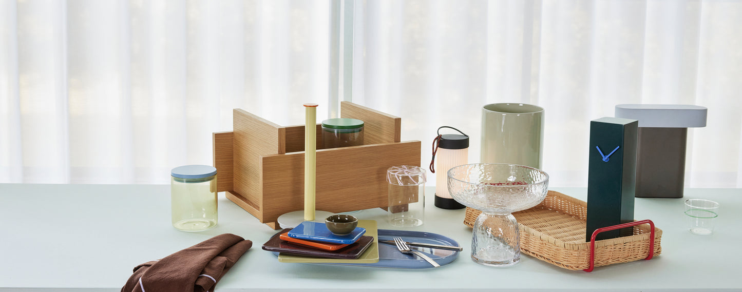 Amare Serving Trays Light blue/Orange (set of 2)