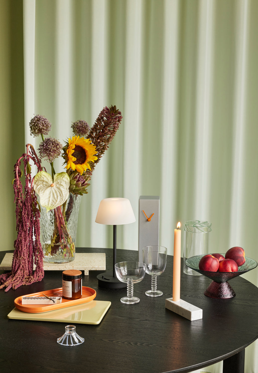 Amare Serving Trays Light blue/Orange (set of 2)