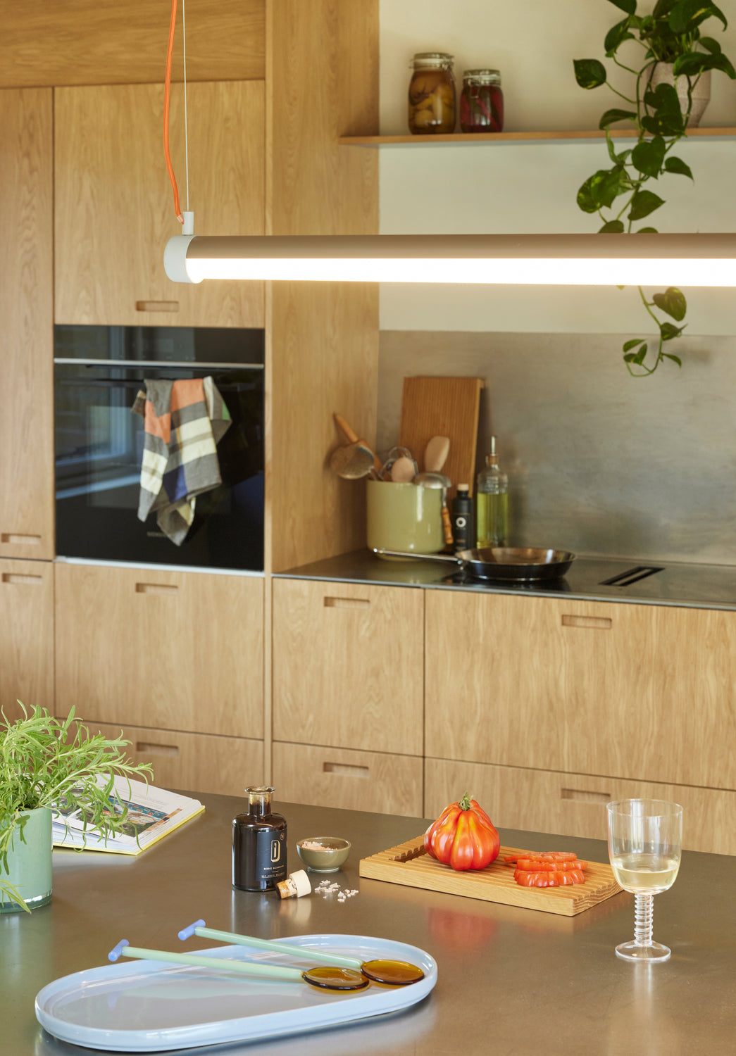 Amare Serving Trays Light blue/Orange (set of 2)