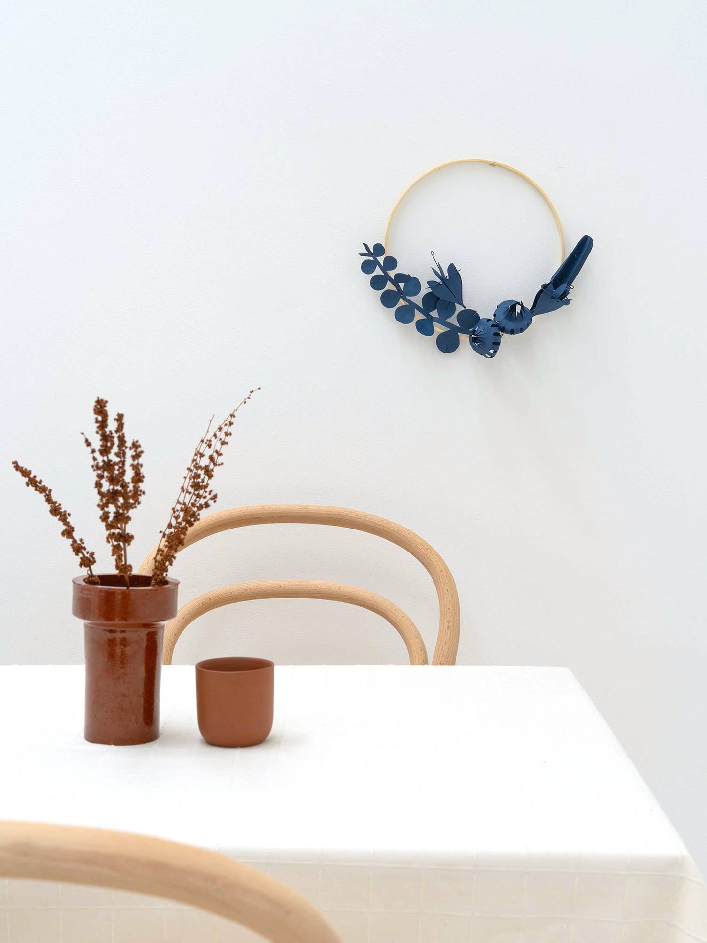 FIELD  flowers small - dusk blue (6 papieren bloemen)