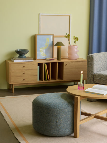 Block Candleholders Brown/Green & Gray/Pink (set of 2)