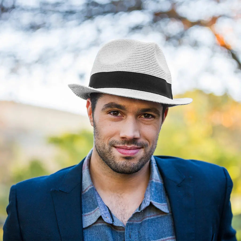 House of Ord Harley Trilby Light Grey zonnehoed