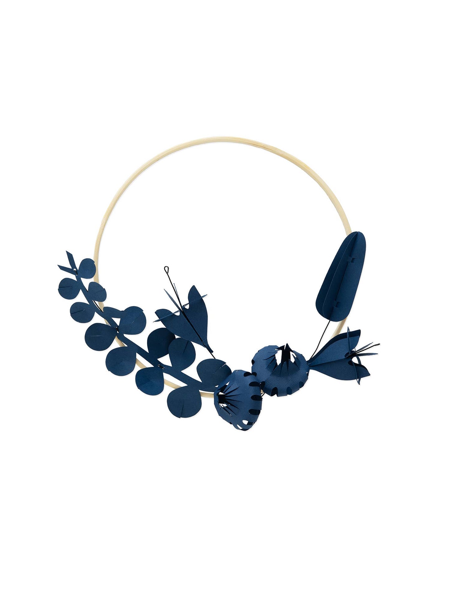 FIELD  flowers small - dusk blue (6 papieren bloemen)