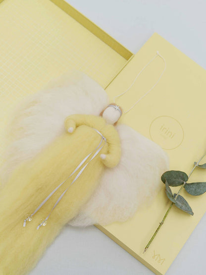 IRINI wool angel - pale yellow