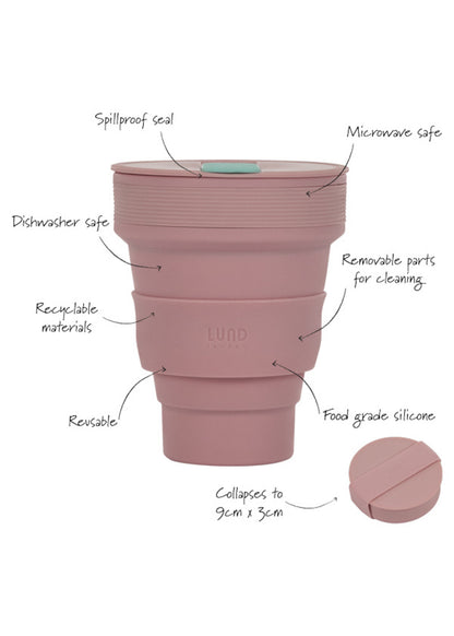 Collapsible coffee cup - Pink