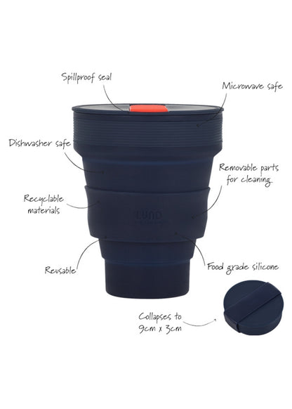 Collapsible coffee cup - Indigo