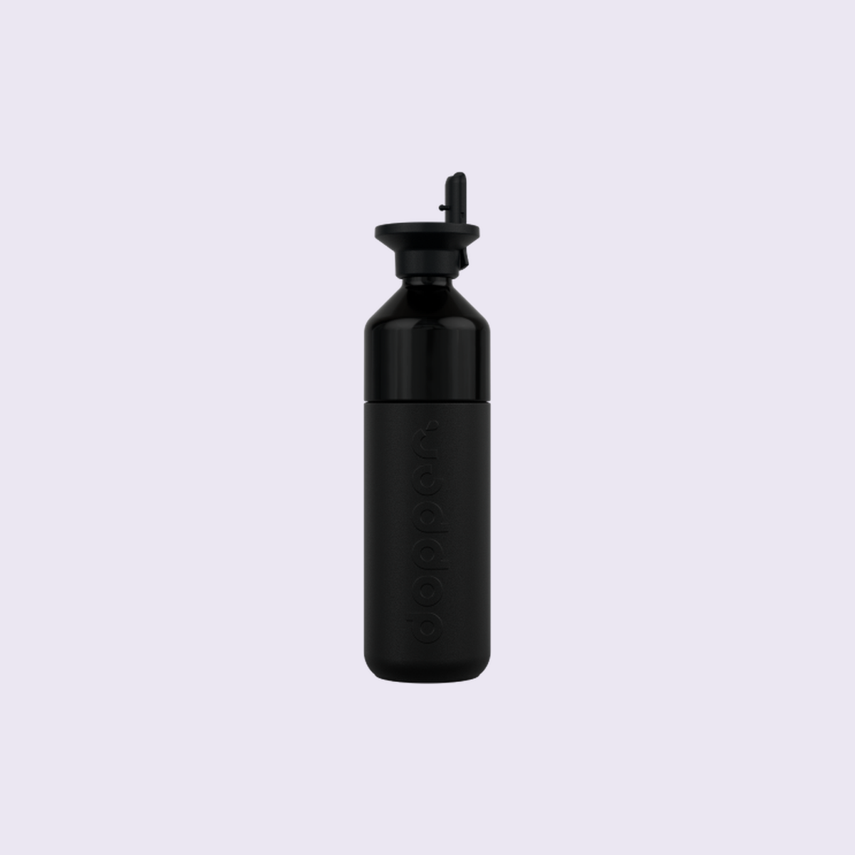 Dopper Insulated thermosfles 580 ml Blazing Black x Flip Straw - productfoto