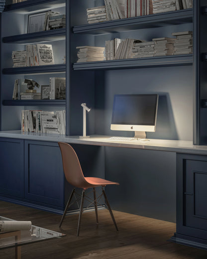 Lampe à piles Tubo - 35 cm - pour intérieur/extérieur - blanche - sans fil