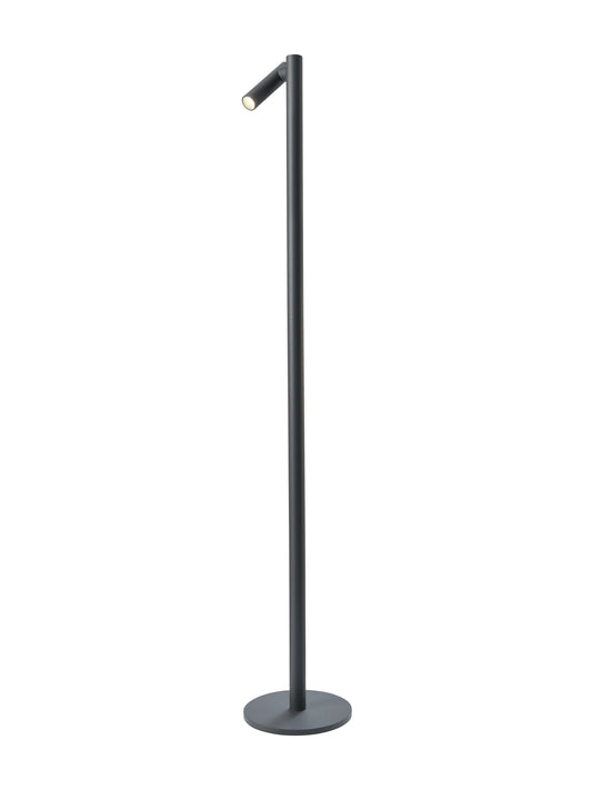 Tubo vloerlamp/acculamp- 120cm - voor binnen/buiten / indoor/ outdoor - snoerloos - antraciet